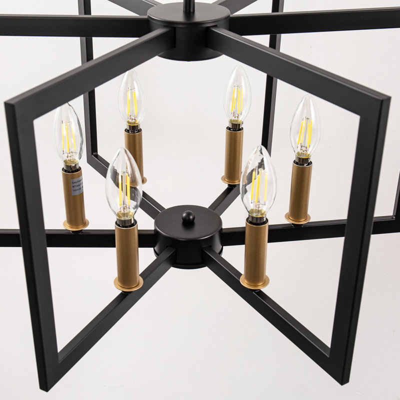 Lustre géométrique à intensité variable 6 lumières Kamauri