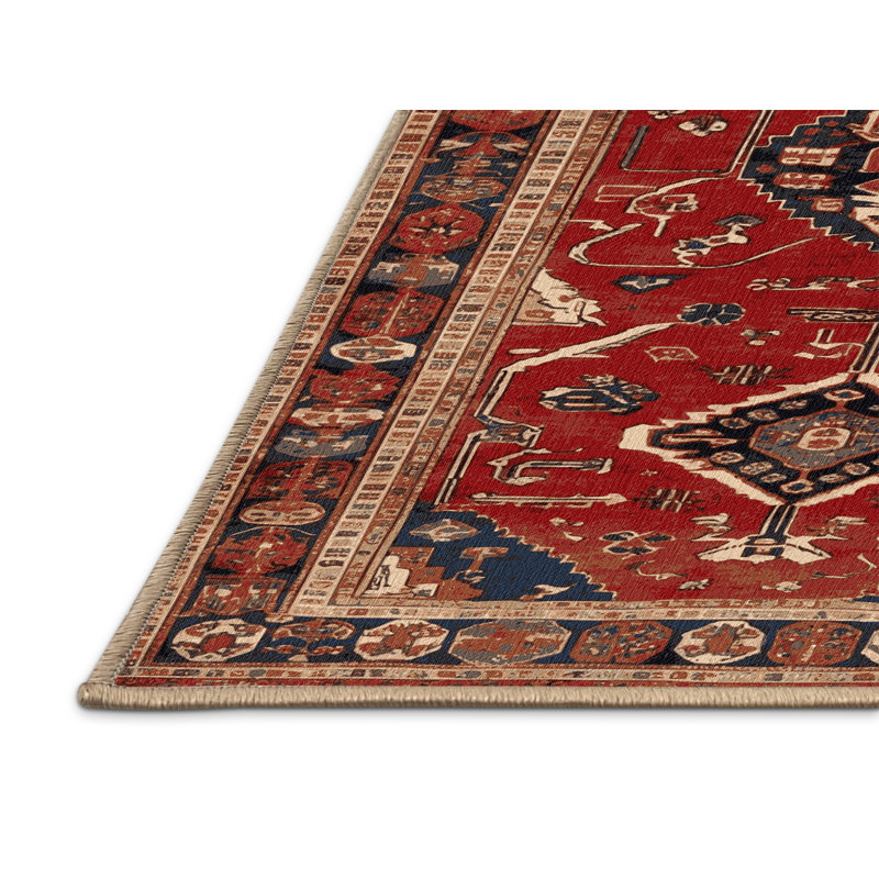 Machine Washable Persian Brown Area Rug, Square 4'