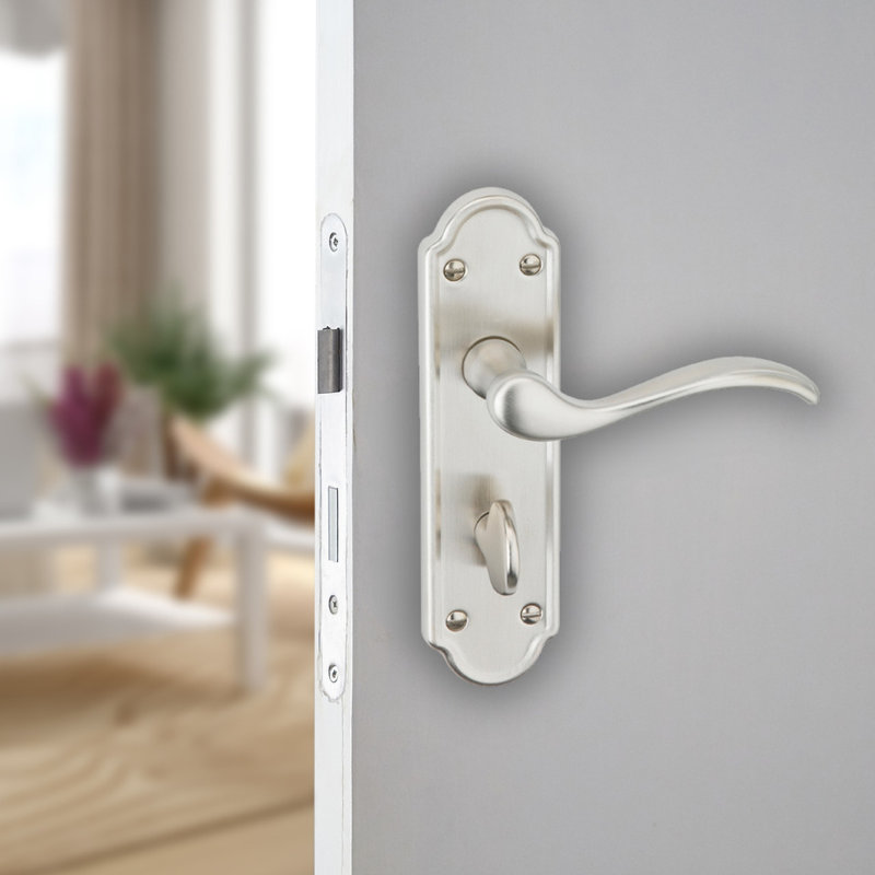 Door Handle, Satin Nickel