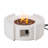 Calzacorto 11.8" H Smokeless Weather Resistant Terrazzo Cylinder Propane Outdoor Fire Pit with Lid