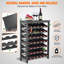 42 Bottle 7-Tier Modular Wine Rack Bamboo Wood Display Shelf with TableTop