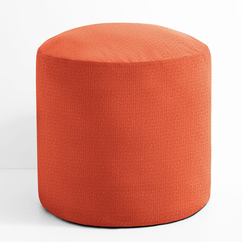 Repose-pieds d'extérieur rembourré avec coussin Sunbrella®, Orange