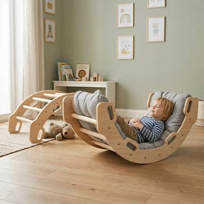 Fauteuil à bascule 3 en 1 pour enfants en bois pour enfants