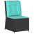 Coussin turquoise / structure noire est en rupture de stock