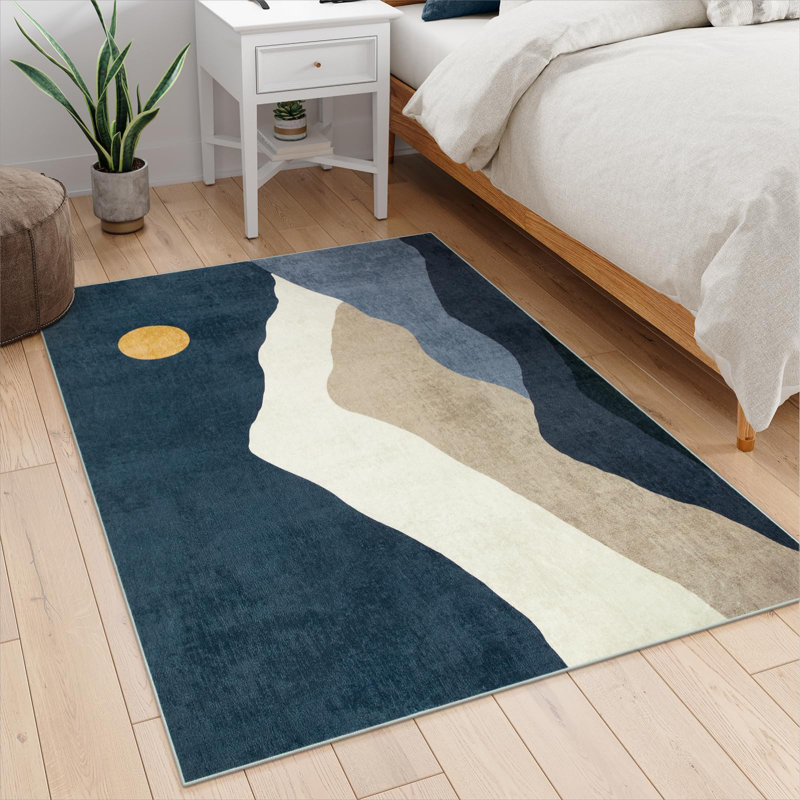Tapis GST Fluid Mountainscape - Accent bohémien vibrant avec envers antidérapant