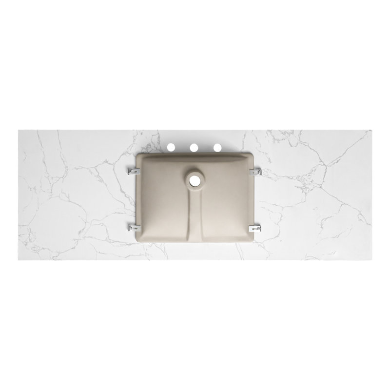 bathroom stone vanity top lightning white