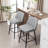 Counter Height Swivel Bar Stools Set Of 2, 360° Swivel Upholstered With Back And Metal Legs, 25.6/, Bar Stool