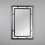 Miroir mural rétro en verre avec cadre géométrique Art Deco-484773081