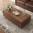 47.2" Walnut Lift Top Coffee Table with Large Hidden Storage, Modern Rectangle Center Table with Dual Lift-Up Compartments for Living Room, Home Office