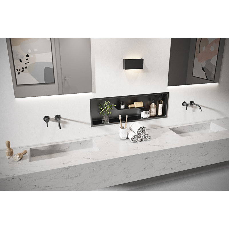 Niche de douche l 36 po x H 12 po, Blanc