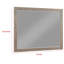 Miroir de commode Keno, cadre en bois brun orge robuste, 33 pouces