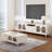 Solid wood coffee table with rounded edges