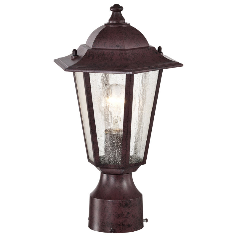 Tête de lanterne 1 lumière H 14,25 po Mayer, Bronze vieilli
