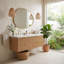 Meuble-lavabo double flottant 60 po avec évier intégré