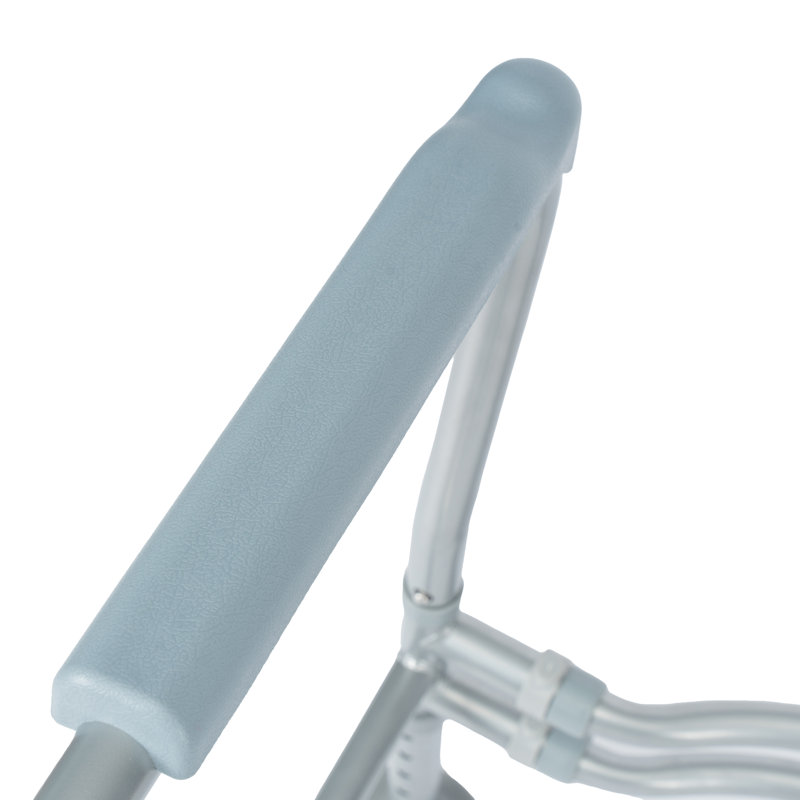 Adjustable Toilet Safety Rail With Padded Handles And Metal Frame