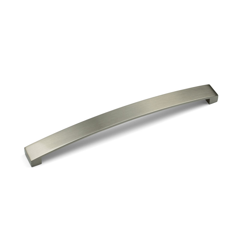 Brushed Nickel Curved Bow D-Bar Handles, 224mm