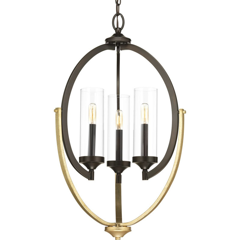 Zaleski 3 - Light Dimmable Geometric Chandelier, Antique Bronze