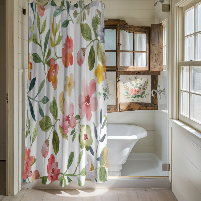 Spring Spring - Rideau de douche Premium, H 74 po x l 71 po