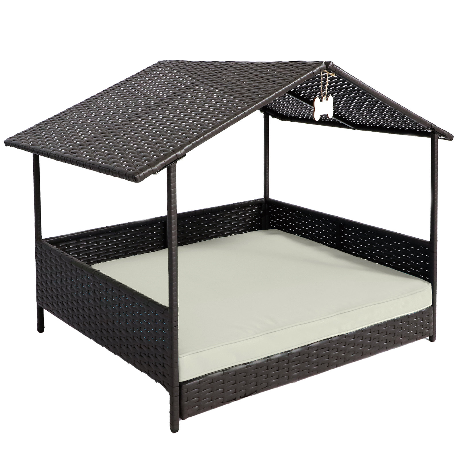 Tucker Murphy Pet Dannen Rattan Dog Sofa Dog House Reviews Photo Inspiration