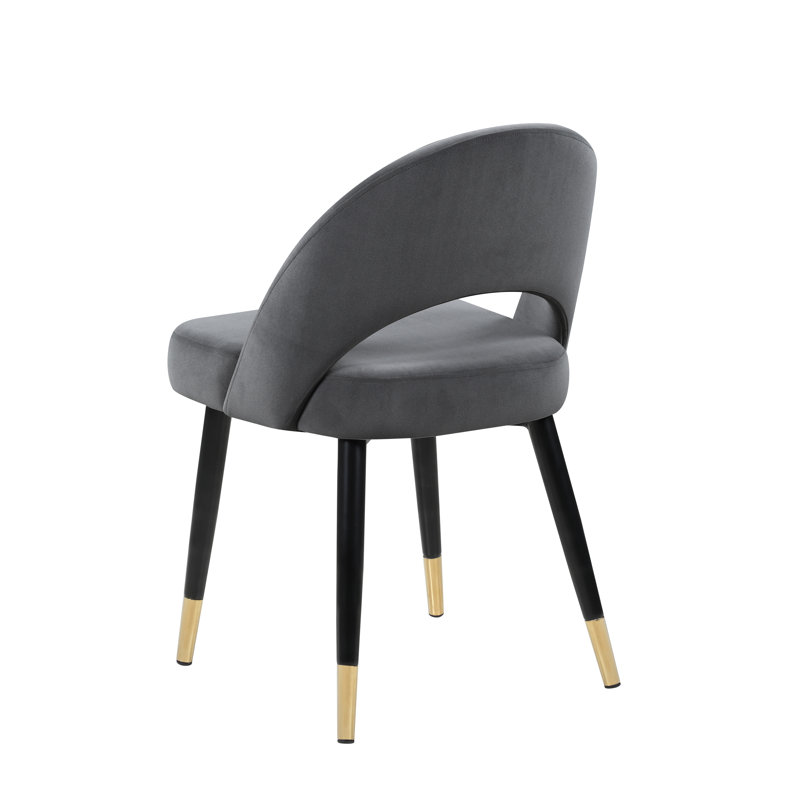 Zagora Arched Back Upholstered Side Chairs Set of 2, Gray