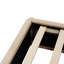 Structure de lit tapissier avec tête de lit en velours épais, base en bois massif-129681189
