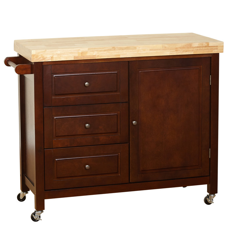 Callahan 44 " W Kitchen Cart, Espresso / Natural