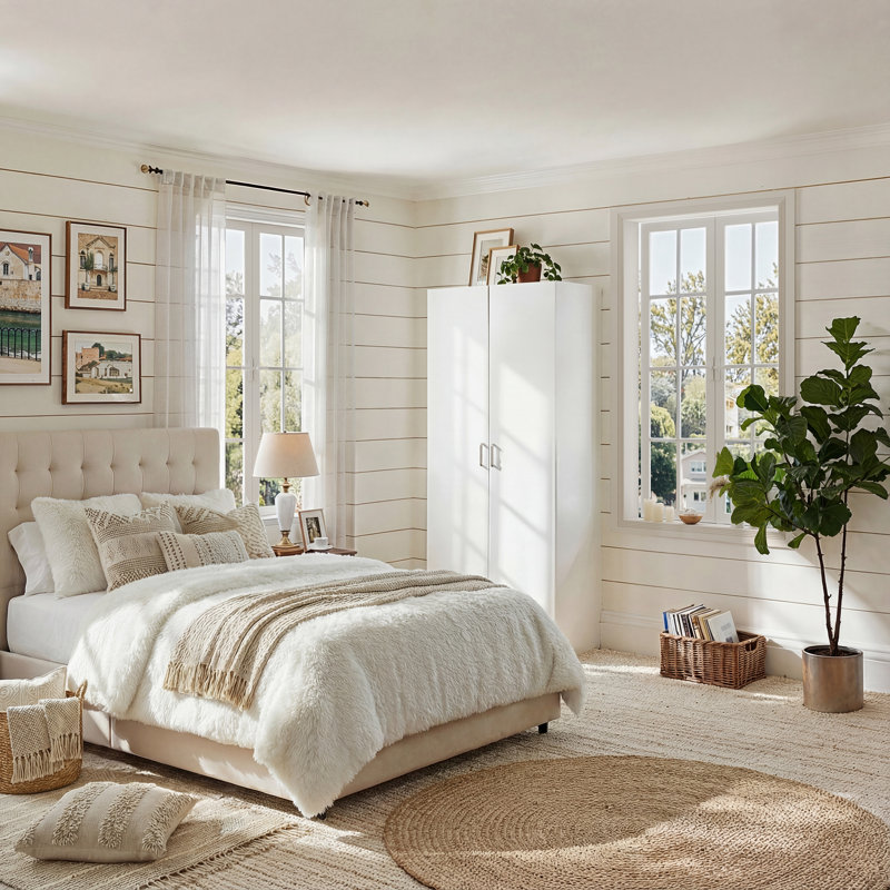 White Wardrobe For Compact Homes