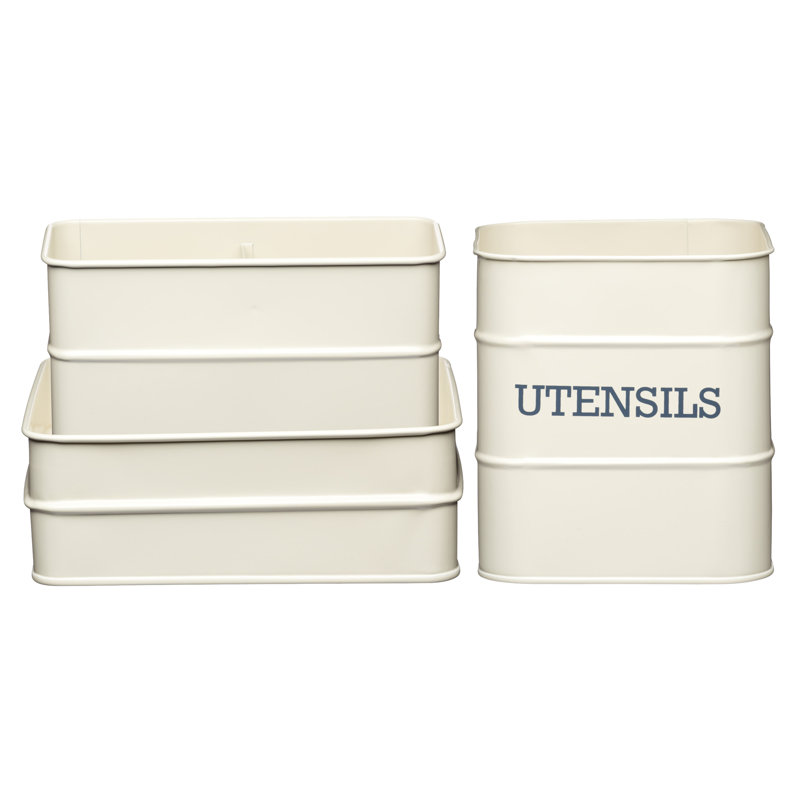 Living Nostalgia Utensil and Sink Tidy Set, Cream