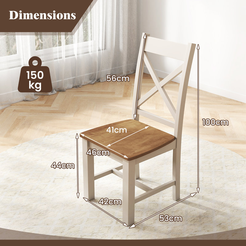 Biscoe 44cm H Solid Wood Side Chair