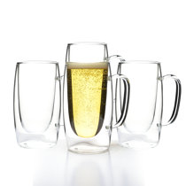 Medelco 4-CUP-10OZ-2 Cafe Brew 10 Oz Double Wall Dishwasher Safe Glasses  Set for sale online