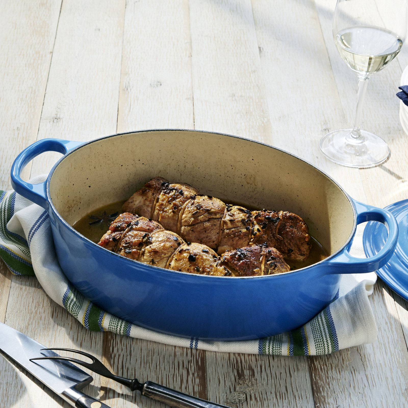 Le Creuset Enameled Cast Iron Oval Dutch Oven, 6.75 quarts, Marseille