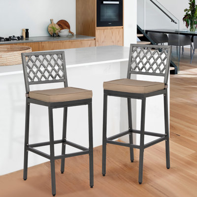 Randin 40.1" Patio Bar Stool with Cushion