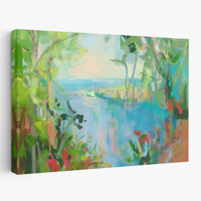 Été éternel - Paysages d'art côtier contemporain, H 32 po x l 48 po