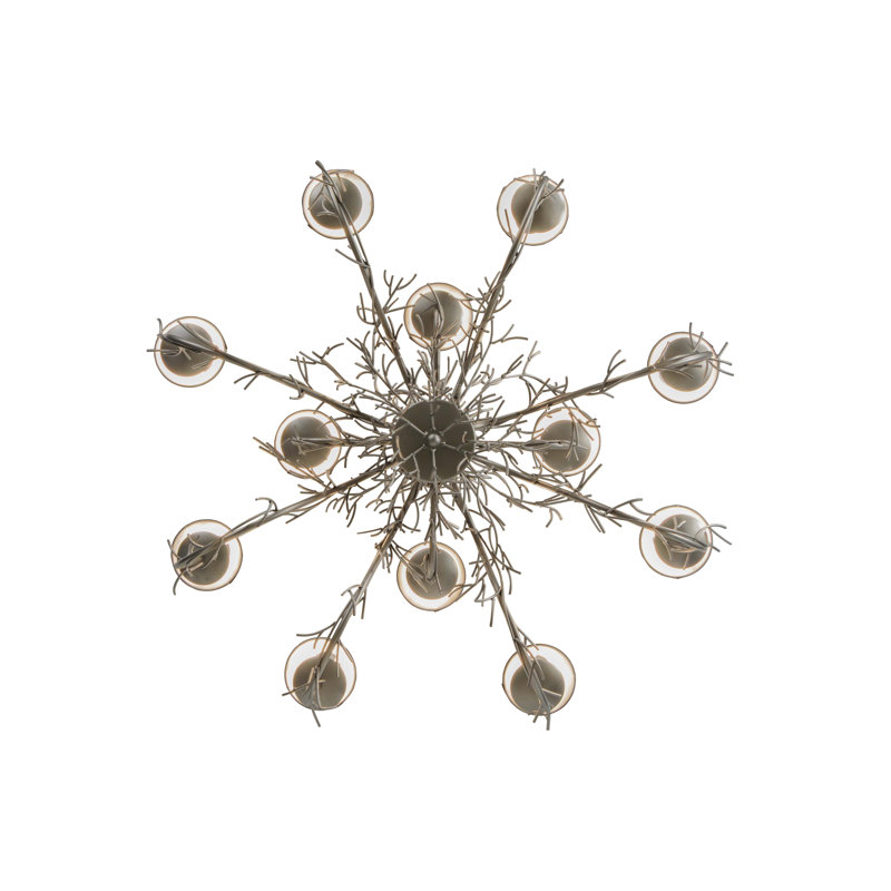 Krall 12 - Light Fabric Dimmable Classic / Traditional Chandelier