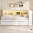 Spacious Wood Storage Drawers Daybed, Solid Frame, Home Friendly