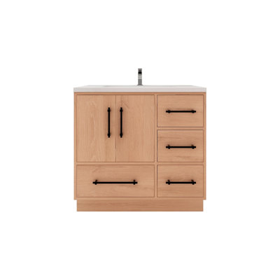 Meuble-lavabo simple 35,4 po avec dessus Victoria