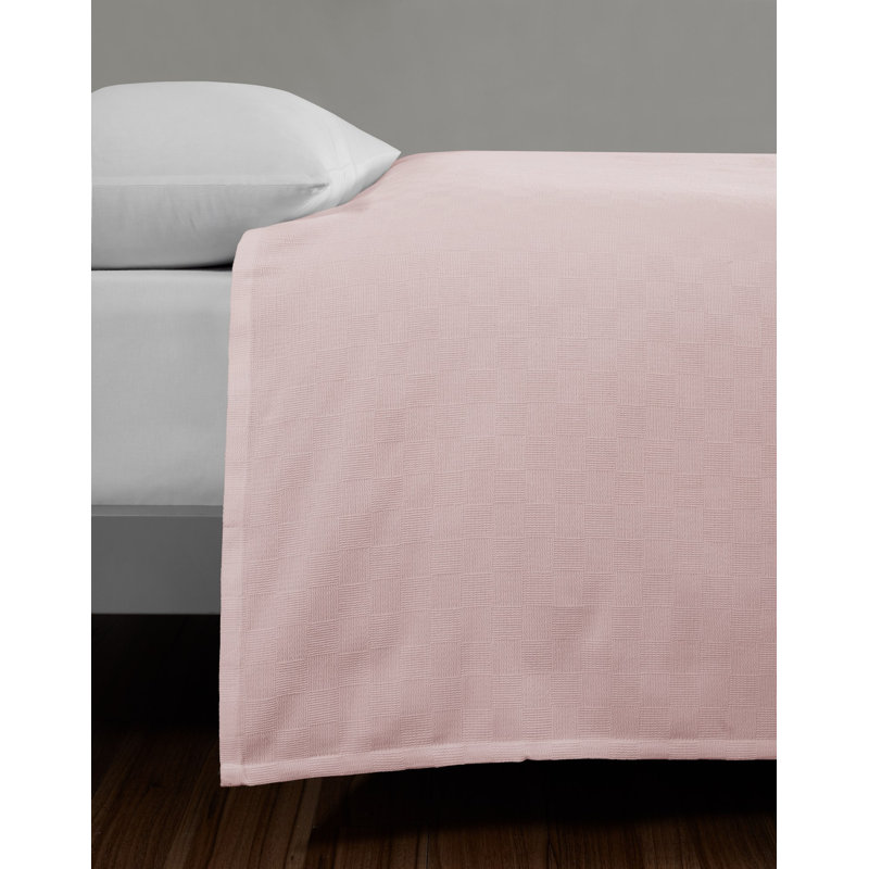 Couvre-lit 100% coton, rose pâle, 61 x 79 | 270 g / m², non élastique, lavable en machine à 104 ° F | Literie élégante et douce pour les chambres confortables, parfaite pour le confort et le style toute l'année