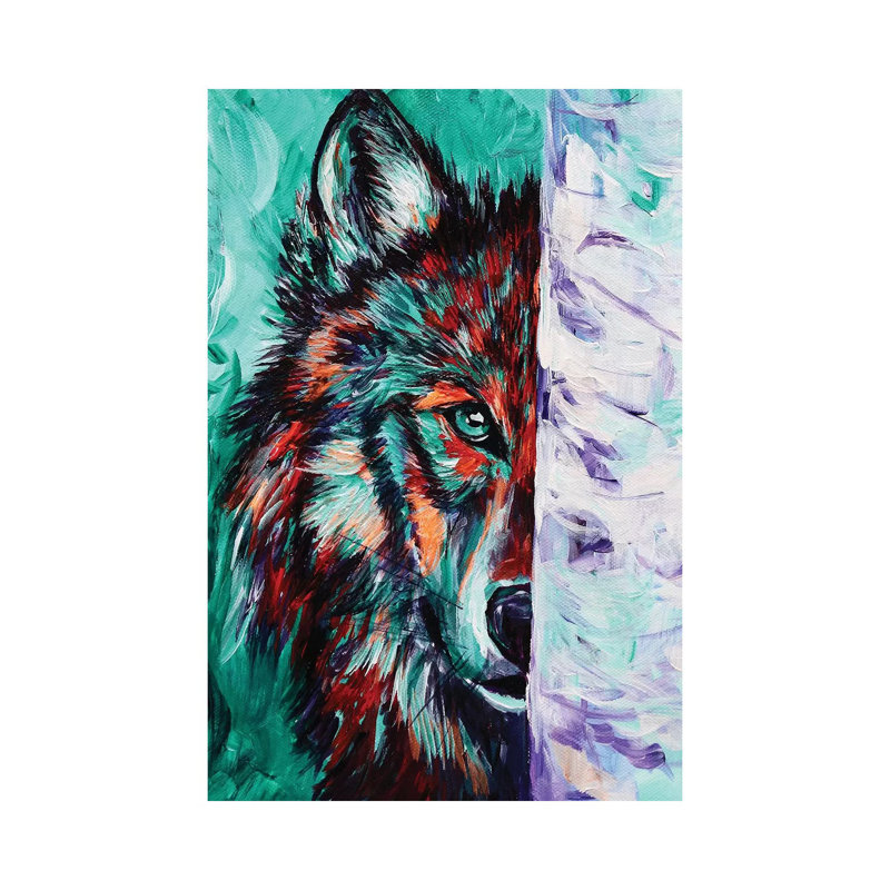 Wolf by Lindsey Dahl - Wrapped Canvas Painting, 66.04 cm H x 45.72 cm W x 3.175 cm D