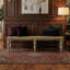 Braydan 70"W Solid Wood Hand-Turned Leg Bench- Rustic Natural-1278542637