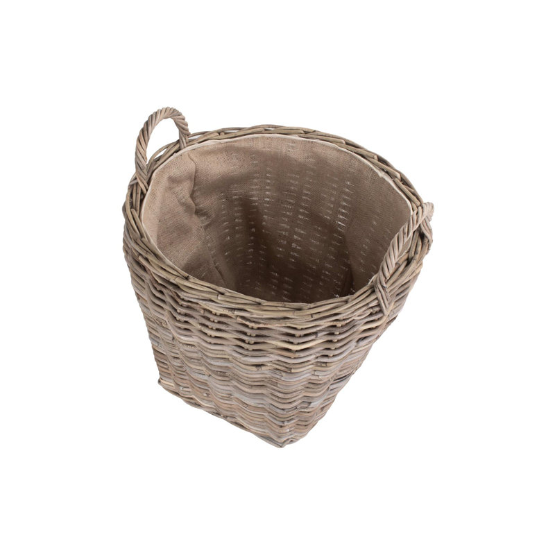 Dounton Wood Log Carrier, 36cm H x 30cm W x 50cm D, Grey