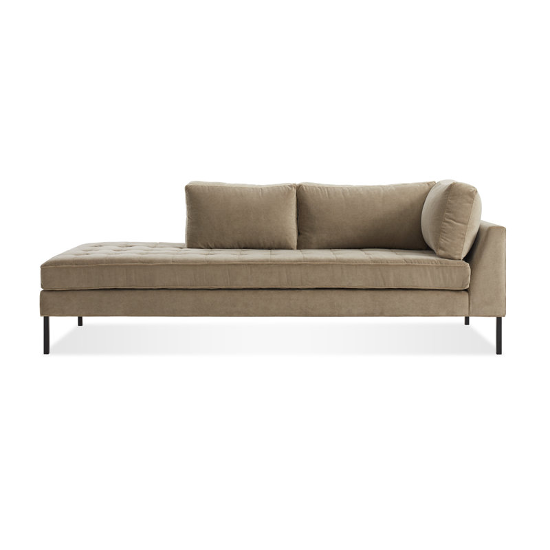 Paramount Chaise Lounge, Sanford Ceramic Crossweave, Metal, Left Hand Facing