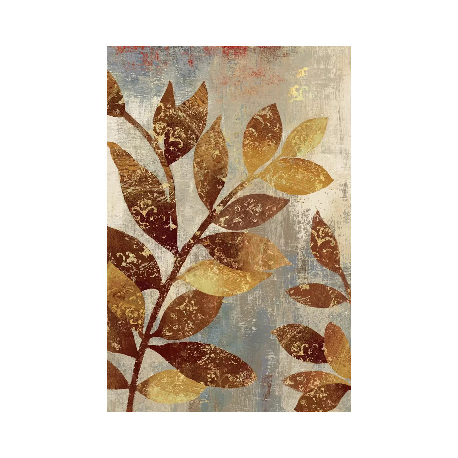 Rosalind Wheeler Bronze Leaves II by Asia Jensen - Wrapped Canvas ...