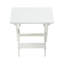 Ensemble de bistro pliable pour l'extérieur, blanc, avec 2 chaises et une table rectangulaire pour l'intérieur