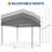 Black Heavy Duty 10x10 Ft Pop Up Canopy Tent Waterproof Commercial Outdoor Sun Shelter 3 Adjustable Heights Ideal for Events Parties Camping Backyard-123402984