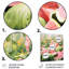 Vert et rose brossé Melon Bounty III - Melon, art mural en métal-101154242
