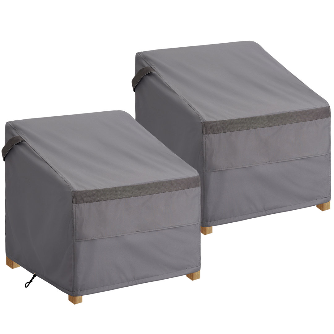 Patio Chair Cover Gray 2pcs(Set of 2) (Set of 2) Arlmont & Co. 