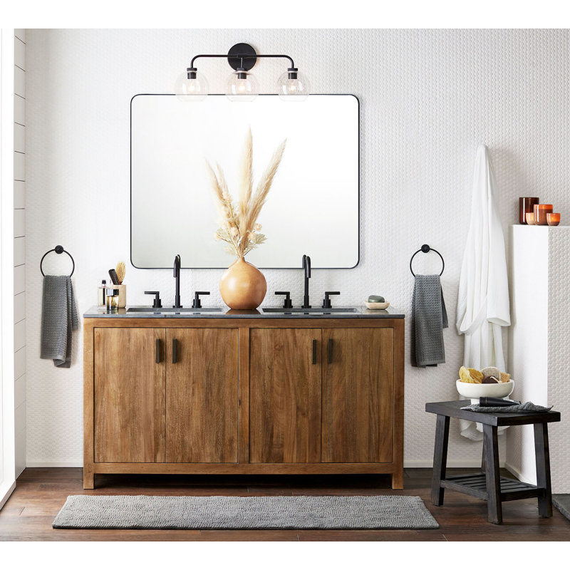 Miroir de salle de bain Kengston, Chrome chrome, 40 po x 30 po