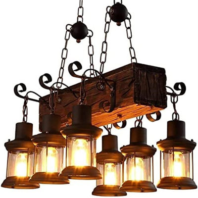 Lustre géométrique à 6 lumières Nishank