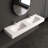 59'' Rectangular Stone Resin Double Bathroom Sink With Faucet Hole