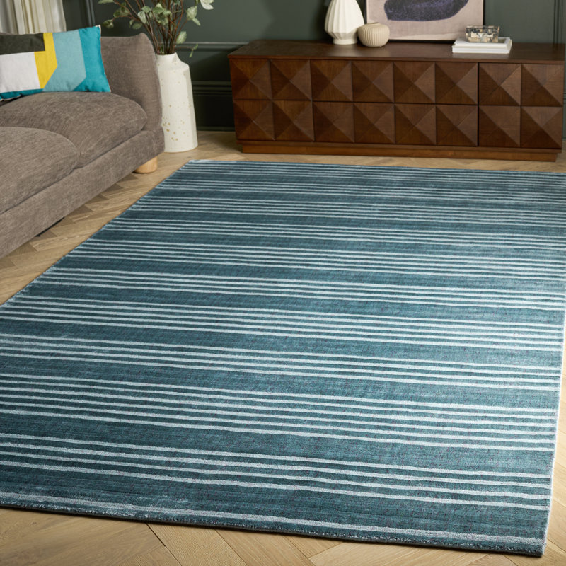 Endora Hand Loomed Viscose Abstract Rug, Rectangle 6' x 9'